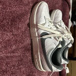 Nike White and Gray Women's Sneakers
